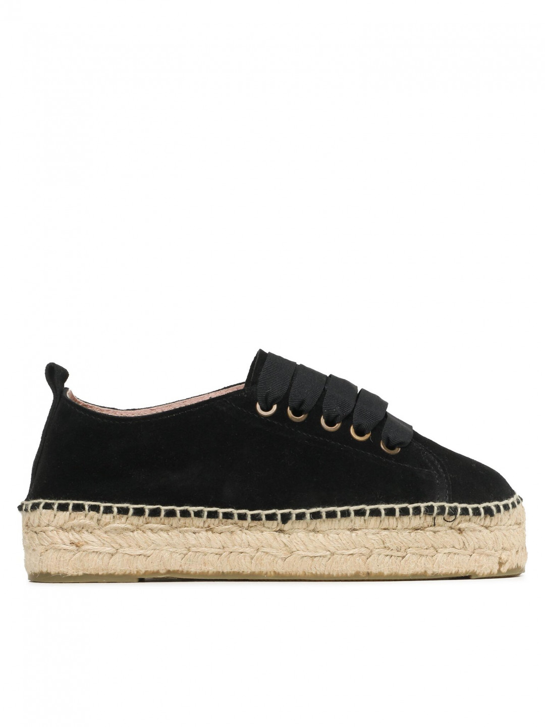 Manebi Espadrilky Lace-Up Espadrilles K 1 0 E0 Černá